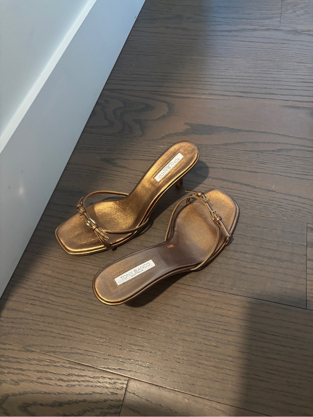 Tony Bianco heels ANGIE BRONZE NAPPA METALLIC sandal